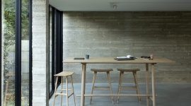 Oak Profile meeting table and Osso bar stools_horizontal - Ethnicraft