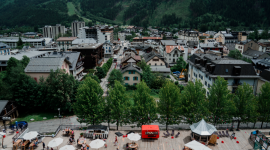 Terrasse vue chamonix