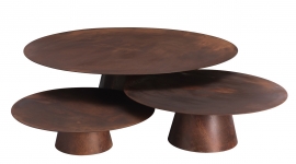 Table Wabi Sabi Rusty RM115, RM75 et RM65