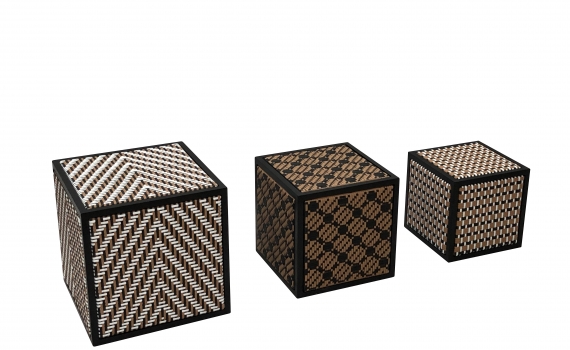 Cube ARCHIPEL Naturel, Blanc et Noir H32, H38 et H45