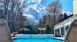 Piscine vue montagne