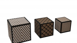 Cube ARCHIPEL Naturel, Blanc et Noir H32, H38 et H45