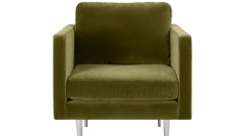 Fauteuil Jorel-velours vert_Madura