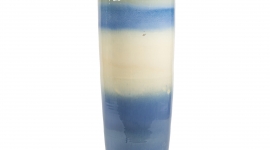 Jarre TANAH H120 Bleu et Beige